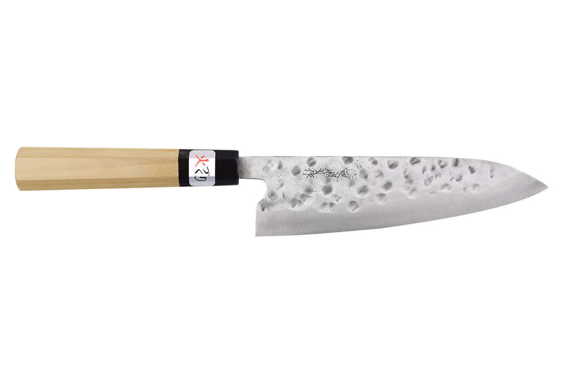 Couteau de chef 18cm japonais artisanal Fujiwara Maboroshi manche en magnolia