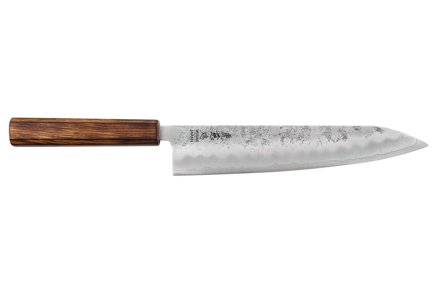 Couteau de chef japonais artisanal Wusaki Yoshi G3 chêne 24cm