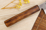 Couteau de chef japonais artisanal Wusaki Yoshi G3 chêne 24cm