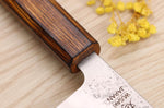 Couteau de chef japonais artisanal Wusaki Yoshi G3 chêne 24cm