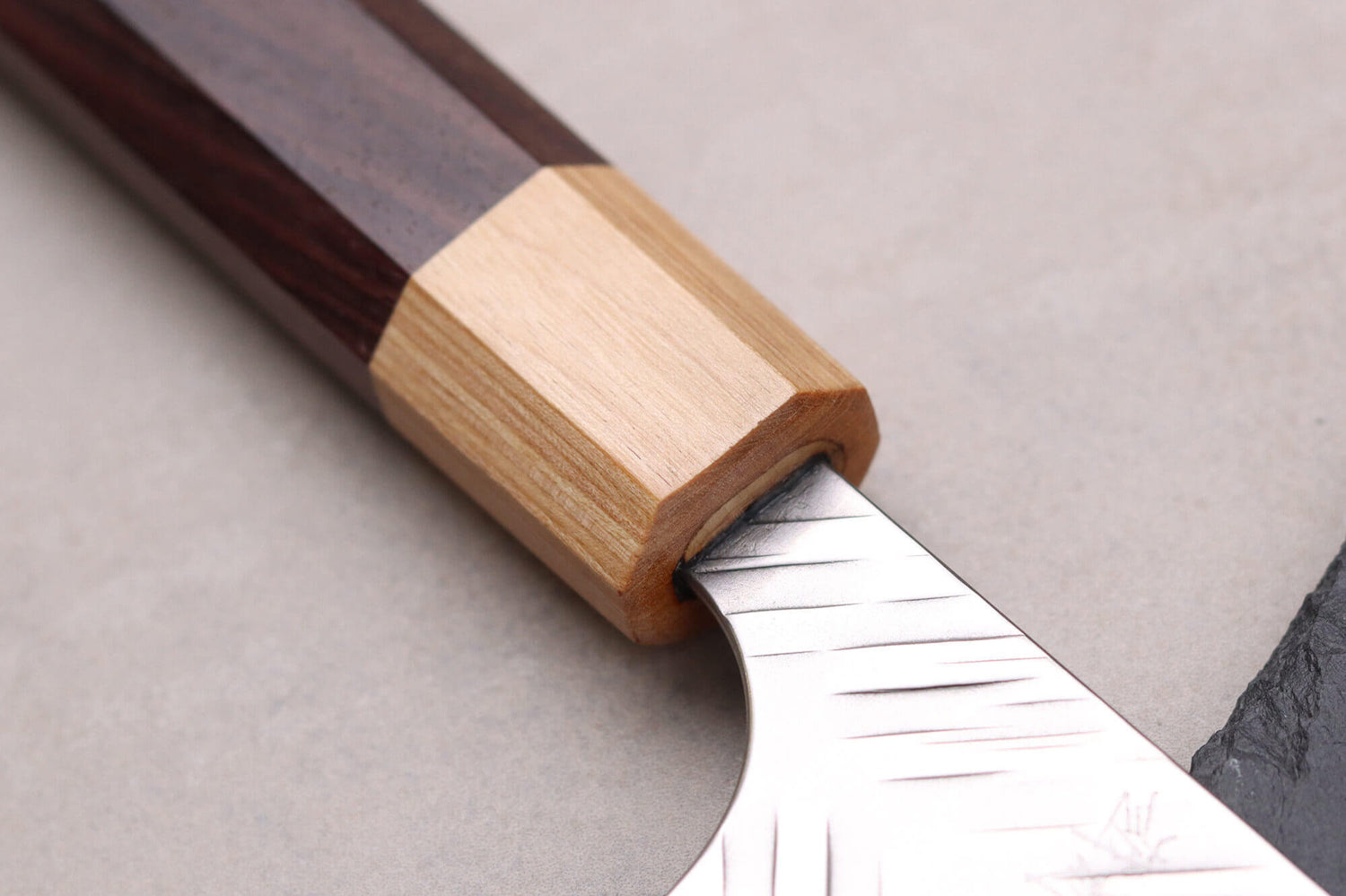 Couteau kiritsuke 21cm japonais artisanal Yoshimi Kato SPG Strix V-Tsuchime