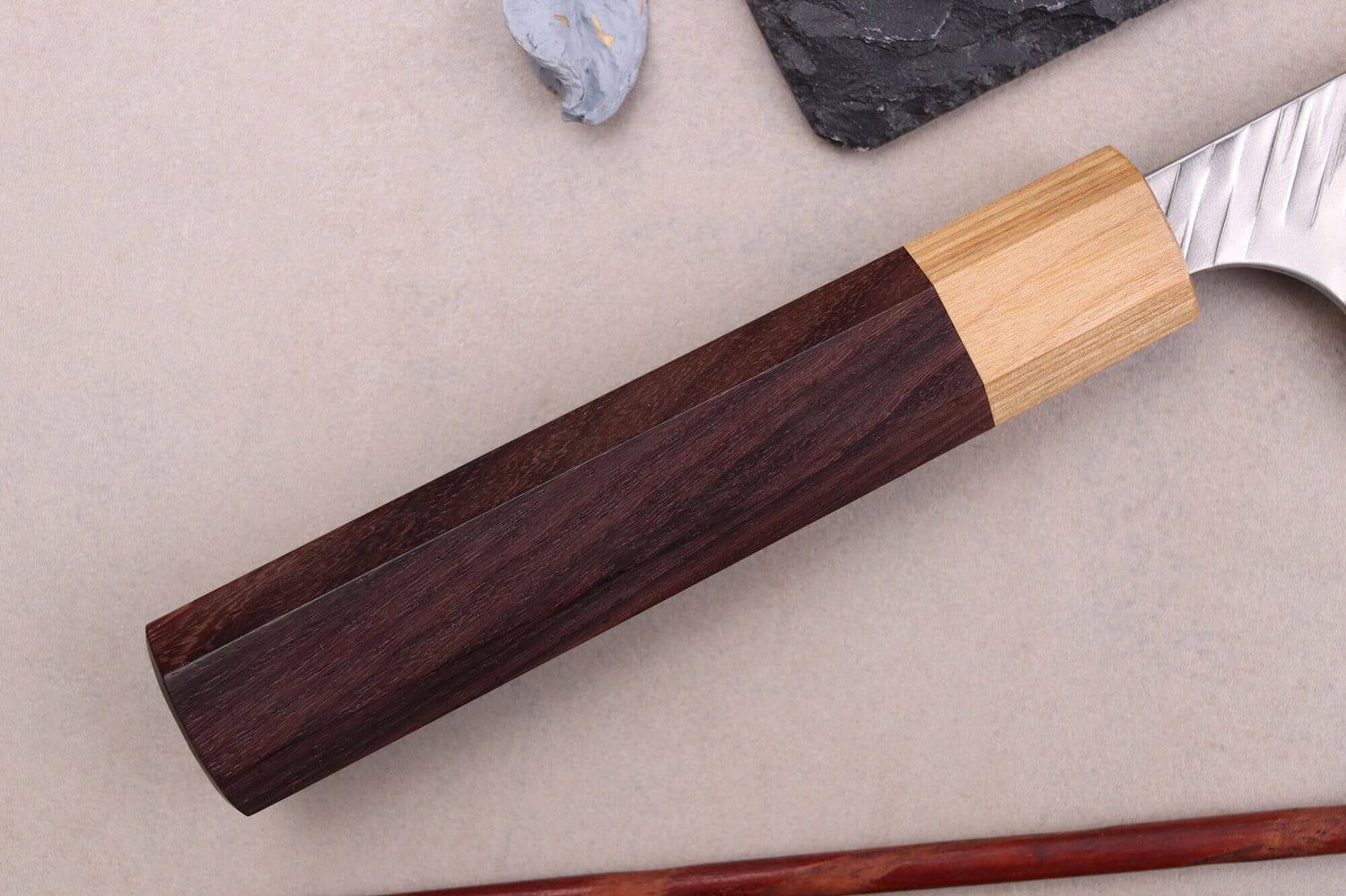Couteau kiritsuke 21cm japonais artisanal Yoshimi Kato SPG Strix V-Tsuchime