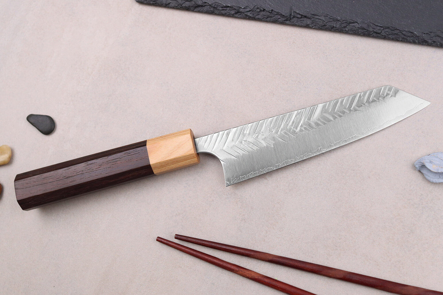 Couteau ko-bunka 13cm japonais artisanal Yoshimi Kato SG2 V-Tsuchime