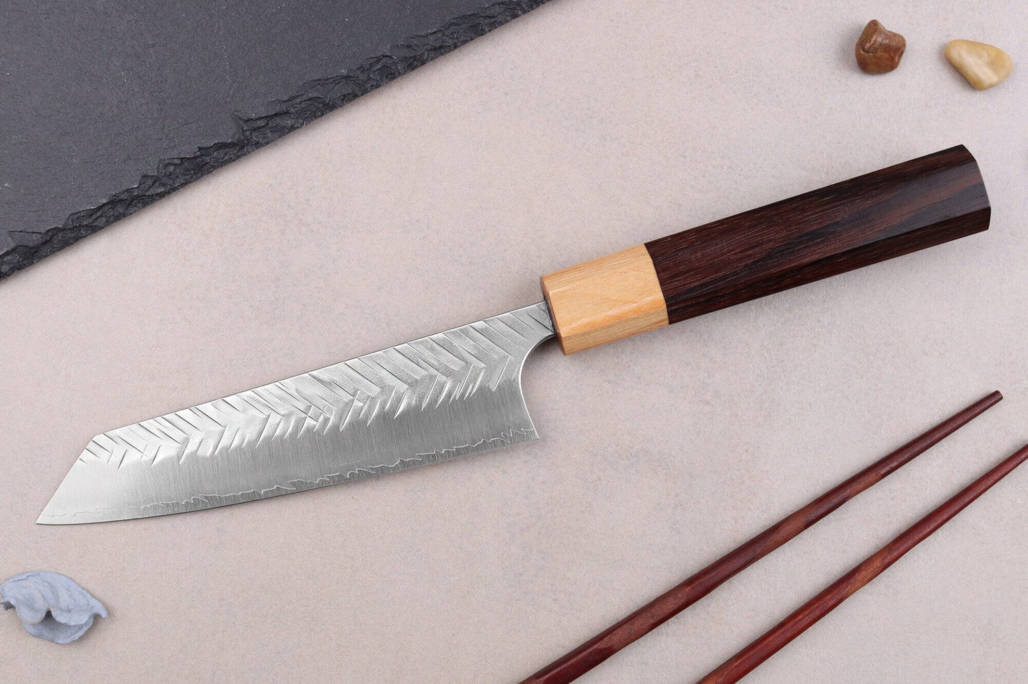 Couteau ko-bunka 13cm japonais artisanal Yoshimi Kato SG2 V-Tsuchime