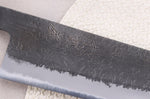Couteau de chef kiritsuke 21cm japonais artisanal Hinoura Mutsumi Ajikataya Black Nashiji
