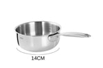 Casserole saucier Cristel Castel'Pro en acier inoxydable 18/10 5 ply - 14cm