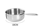 Set de 3 casseroles Cristel Castel'Pro en acier inoxydable 18/10 5 ply - 16, 18, 20cm