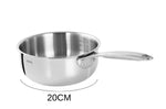 Set de 3 casseroles Cristel Castel'Pro en acier inoxydable 18/10 5 ply - 16, 18, 20cm
