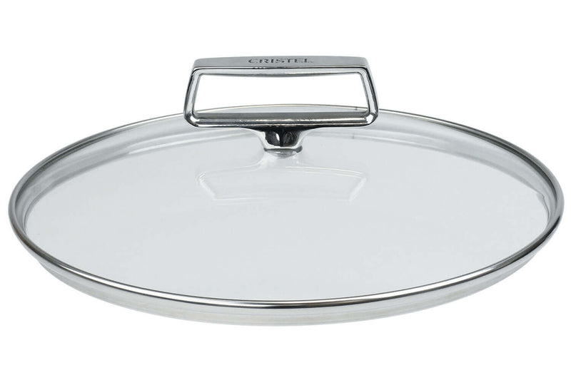Couvercle en verre bombé Cristel Castel'Pro anse fixe en inox