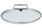Couvercle en verre bombé Cristel Castel'Pro anse fixe en inox