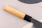 Couteau nakiri 16,5cm japonais artisanal Hinoura Mutsumi Ajikataya Black Nashiji