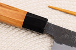 Couteau universel 13,5cm japonais artisanal Hinoura Mutsumi Ajikataya Black Nashiji