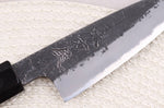 Couteau d'office 10cm japonais artisanal Hinoura Mutsumi Ajikataya Black Nashiji