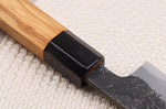 Couteau d'office 10cm japonais artisanal Hinoura Mutsumi Ajikataya Black Nashiji