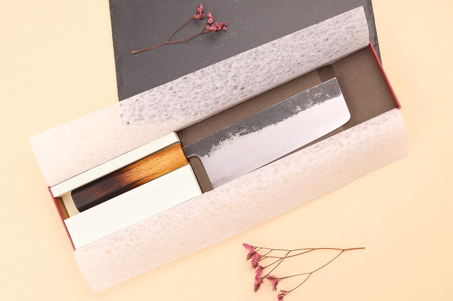 Couteau nakiri 16,5cm japonais artisanal Hado Sumi WS2