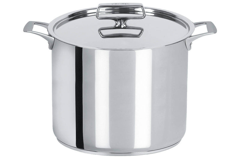 Marmite Cristel Castel'Pro en acier inoxydable 18/10 3 ply + couvercle tout inox