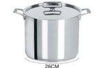 Marmite Cristel Castel'Pro en acier inoxydable 18/10 3 ply + couvercle tout inox - 26cm