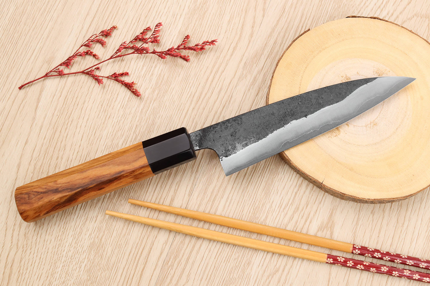 Couteau universel 13,5cm japonais artisanal Yoshimune par Kawamura Black WS2