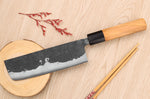 Couteau nakiri 16,5cm japonais artisanal Yoshimune par Kawamura Black WS2