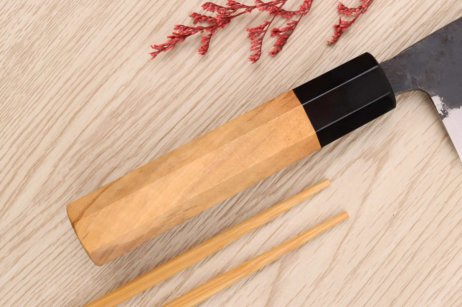Couteau nakiri 16,5cm japonais artisanal Yoshimune par Kawamura Black WS2