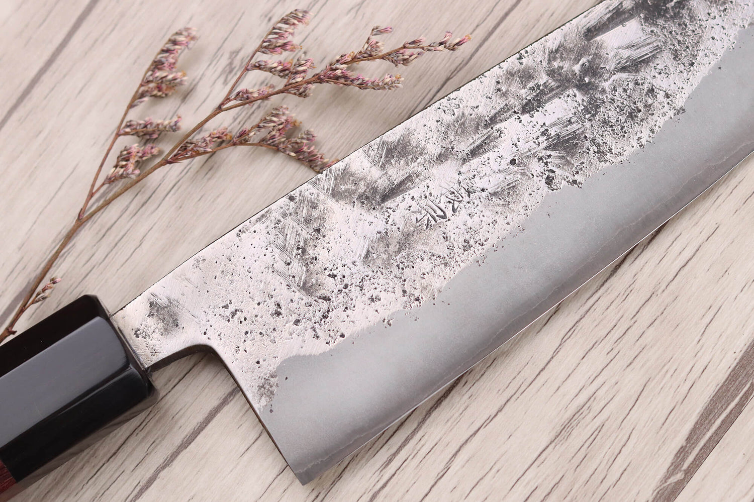 Couteau santoku 16,5cm japonais artisanal Yoshimune par Kawamura WS2 poli
