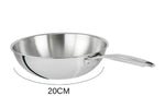 Wok Cristel Castel'Pro en acier inoxydable 18/10 3 ply - 20cm