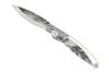 Couteau pliant K2 Elegance K2.23M manche inox décor pins 11,5cm + étui suédine