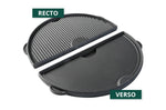 Demi-plancha réversible en fonte pour Big Green Egg Large