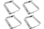 Set de 4 pinces à nappe Gefu tout en acier inoxydable