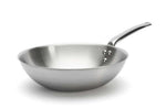 Wok De Buyer Alchimy 28cm en inox 18/10 multicouches 3 plis