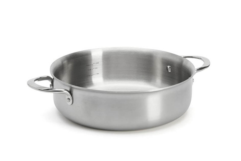 Sautoir droit De Buyer Alchimy en inox 18/10 multicouches 3 plis - 24cm