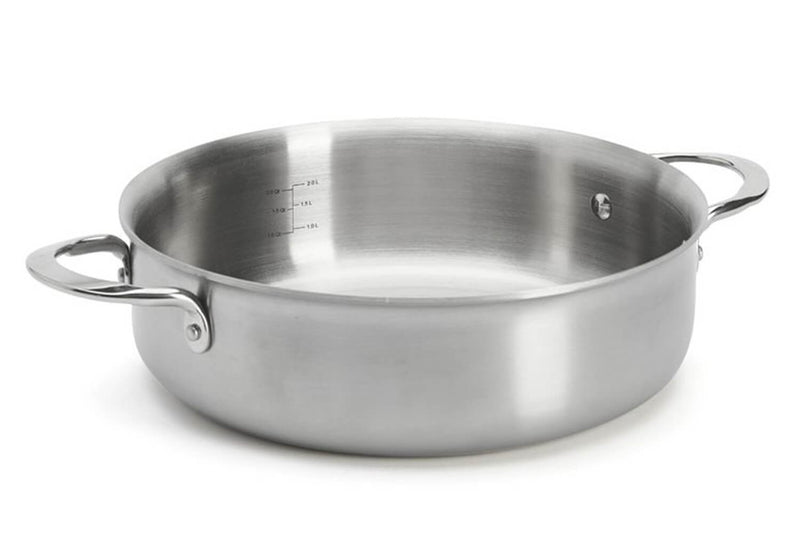 Sautoir droit De Buyer Alchimy en inox 18/10 multicouches 3 plis - 28cm