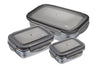 Set de 3 boîtes de conservation au frais Gefu Preppo en acier inox / polymère / silicone
