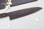 Couteau de chef 21cm japonais artisanal Nakamura Kaishin Ginsan Black Damas