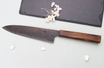 Couteau de chef 21cm japonais artisanal Nakamura Kaishin Ginsan Black Damas
