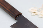 Couteau de chef 21cm japonais artisanal Nakamura Kaishin Ginsan Black Damas