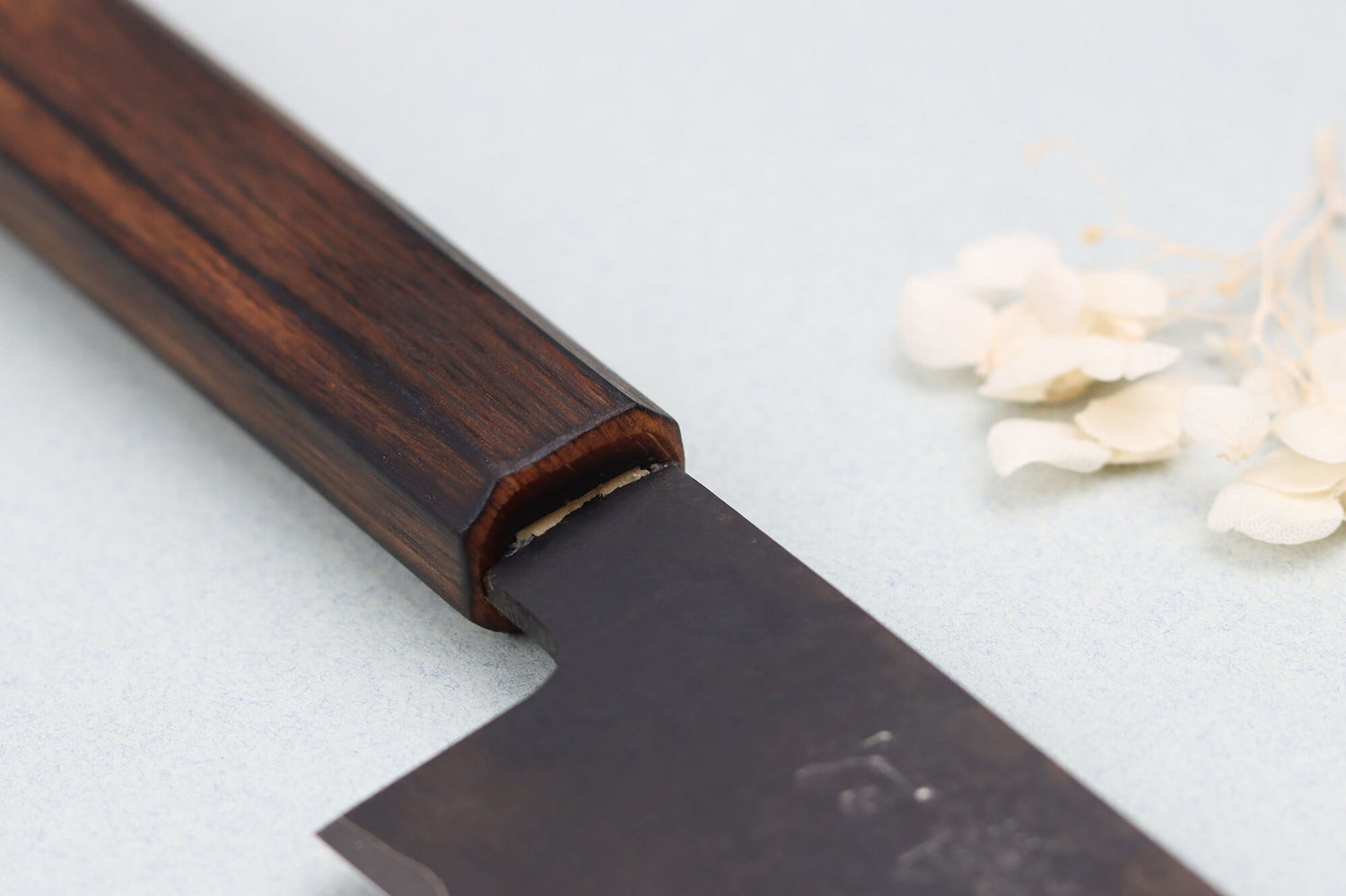 Couteau de chef 21cm japonais artisanal Nakamura Kaishin Ginsan Black Damas