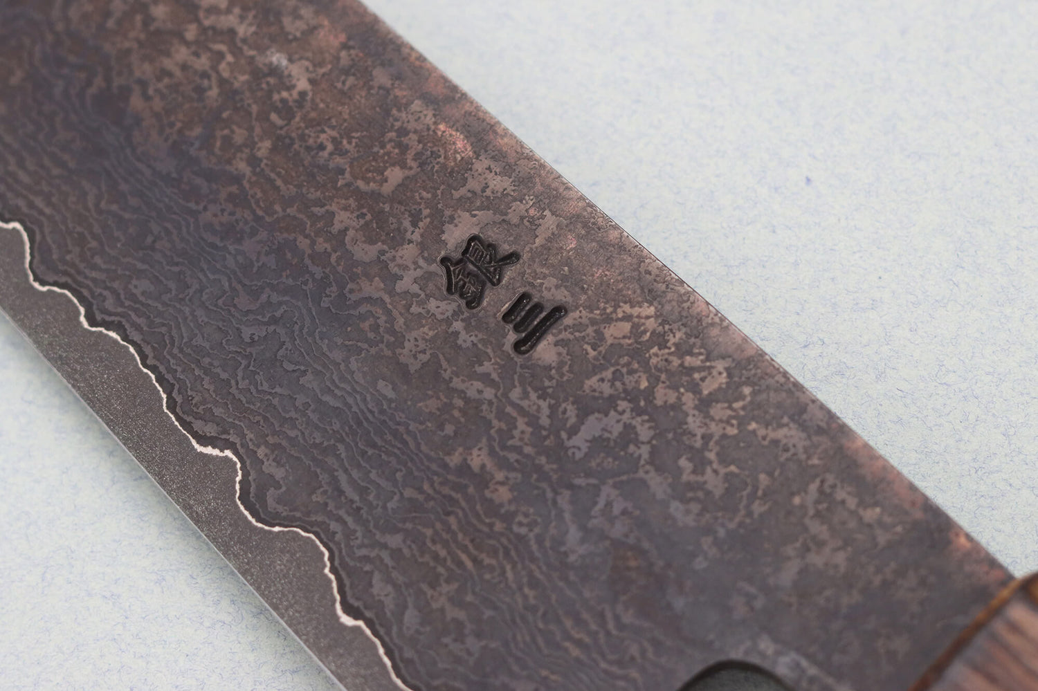 Couteau de chef 21cm japonais artisanal Nakamura Kaishin Ginsan Black Damas