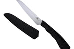 Couteau Kai Select pour fruits et légumes lame 12cm et manche noir + protège lame