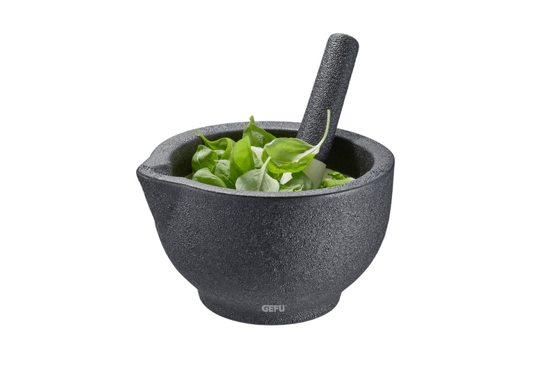 Mortier avec pilon Gefu Grino fait main en porcelaine diamètre 13,5cm