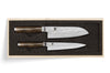 Coffret 2 couteaux de cuisine damassés Shun Premier Tim Mälzer Universel + Santoku