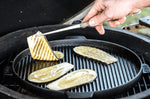 Plancha ronde réversible en fonte pour Big Green Egg Small, MiniMax, et Medium 26cm