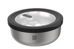 Boîte de conservation Gefu Provido ronde 2000ml en acier inox