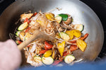 Wok en acier au carbone pour Big Green Egg Large et XLarge 40cm + spatule en bambou