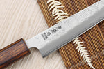 Couteau universel japonais artisanal Wusaki Yoshi G3 chêne 14cm