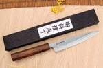 Couteau universel japonais artisanal Wusaki Yoshi G3 chêne 14cm