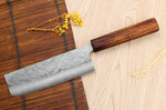 Couteau nakiri japonais artisanal Wusaki Yoshi G3 chêne 16,5cm