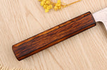Couteau nakiri japonais artisanal Wusaki Yoshi G3 chêne 16,5cm