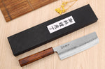 Couteau nakiri japonais artisanal Wusaki Yoshi G3 chêne 16,5cm