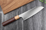 Couteau santoku japonais artisanal Kei Kobayashi SG2 Octogone 17cm